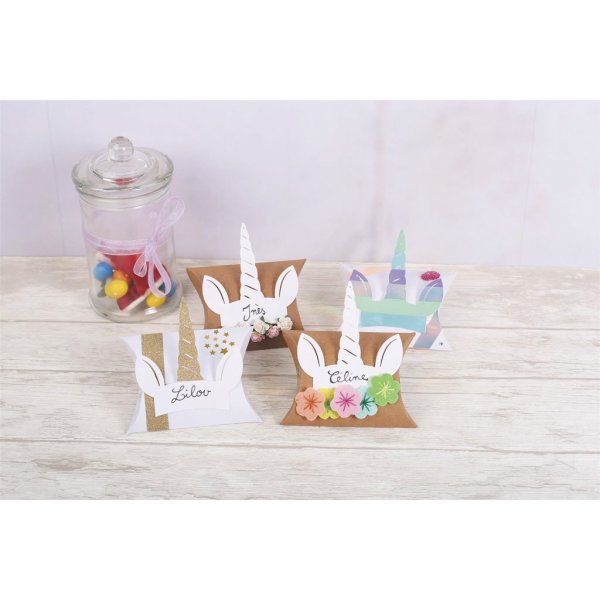 Presentaskar berlingot kraft 7,7 x 12,3 cm - 6 st