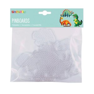 Pärlplattor Dinosaurier 3-pack - Transparenta former Pärlplattor Dinosaurier 3-pack - Transparenta former