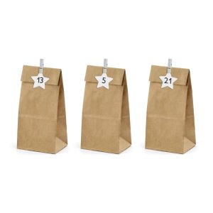 Adventskalender p�sar DIY kraft - 24-pack