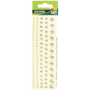 Dekorativa självhäftande pärlband i silver, 14,5 x 0,8 cm, 5-pack Dekorativa självhäftande pärlband i silver, 14,5 x 0,8 cm, 5-pack