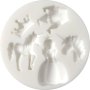 Mini silikonform - enhörning prinsessa, Ø 7 cm Mini silikonform - enhörning prinsessa, Ø 7 cm