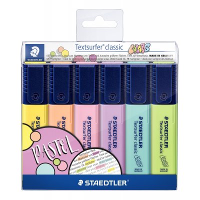 verstrykningspenna Textsurfer Classic Pastell Colors - 6 pennor