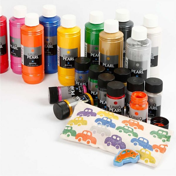 Textile Color - mixade färger - pärlemor - 10 x 50 ml Textile Color - mixade färger - pärlemor - 10 x 50 ml