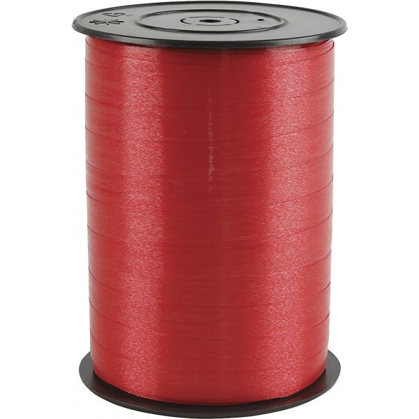 Presentsnöre - röd - blank - 250 m Presentsnöre - röd - blank - 250 m
