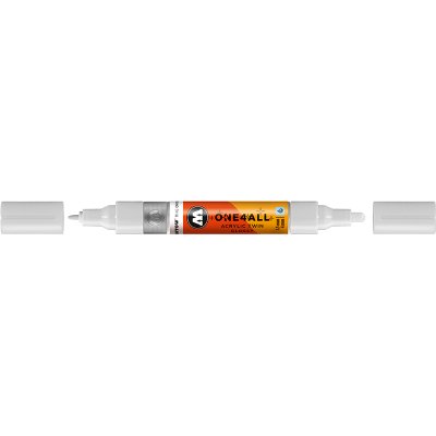 Akryl tuscher - Molotow - 1,5 + 4mm - Blank hvid - Akrylmarkør, Molotow Markers, Markers, Penne, Penne, kridt & tusch