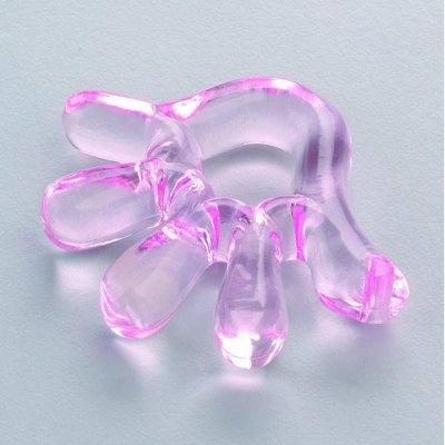 Babytilbehr akryl 44 x 35 mm - lys pink 4 stk. Hnd