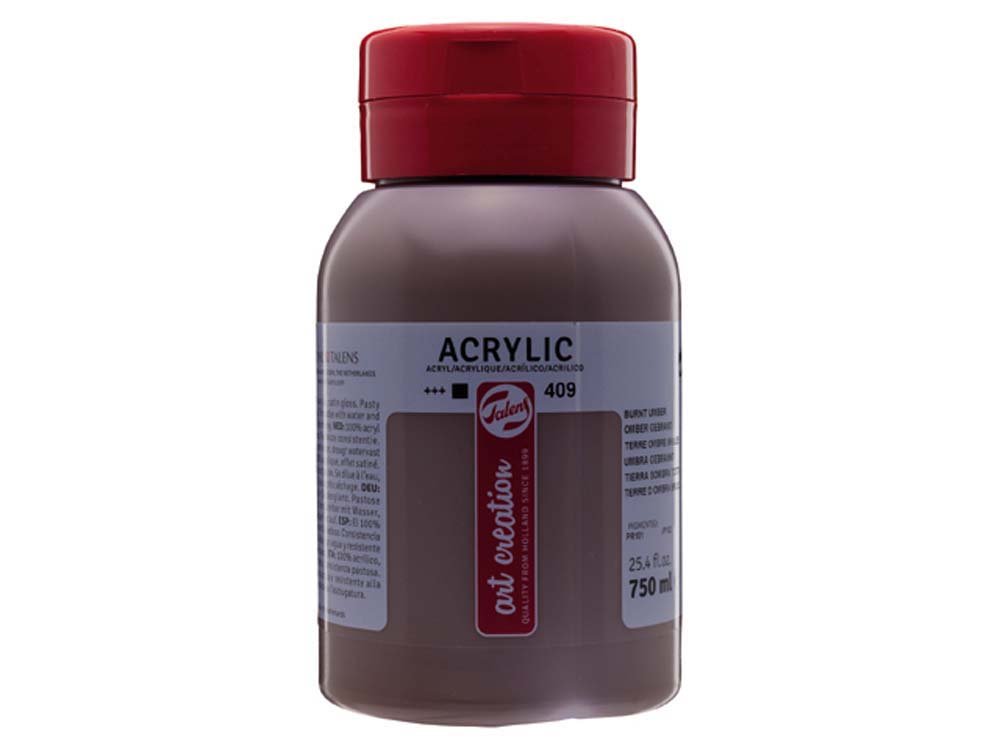 Akrylmaling Art Creation 750 ml - Burnt Umber - Akrylfarver, Kunstnerfarver