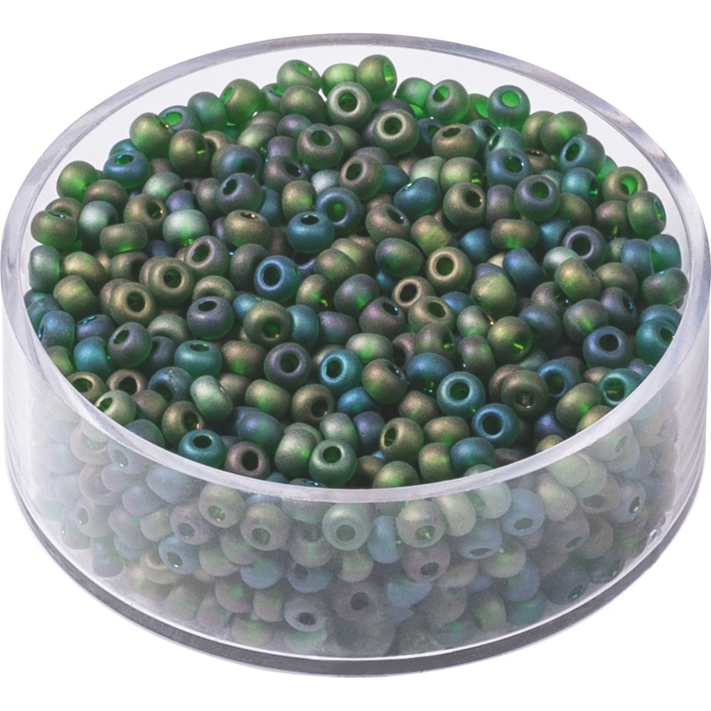 Boheme rocailleperler 2,5 mm 17 g - Grøn mat - Blandinger af rocaillesperler, Rocaillesperler, Håndværk
