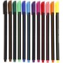 Colortime Fineliner Tusch - mixade frger - 12 st