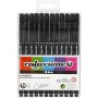 Colortime Fineliner Marker - svart - 12 stk