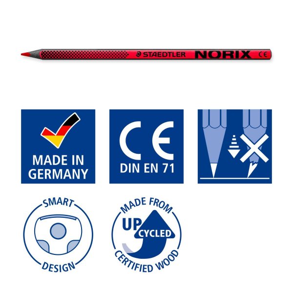 NORIX farveblyanter assorterede farver - 24 stk. NORIX farveblyanter assorterede farver - 24 stk.