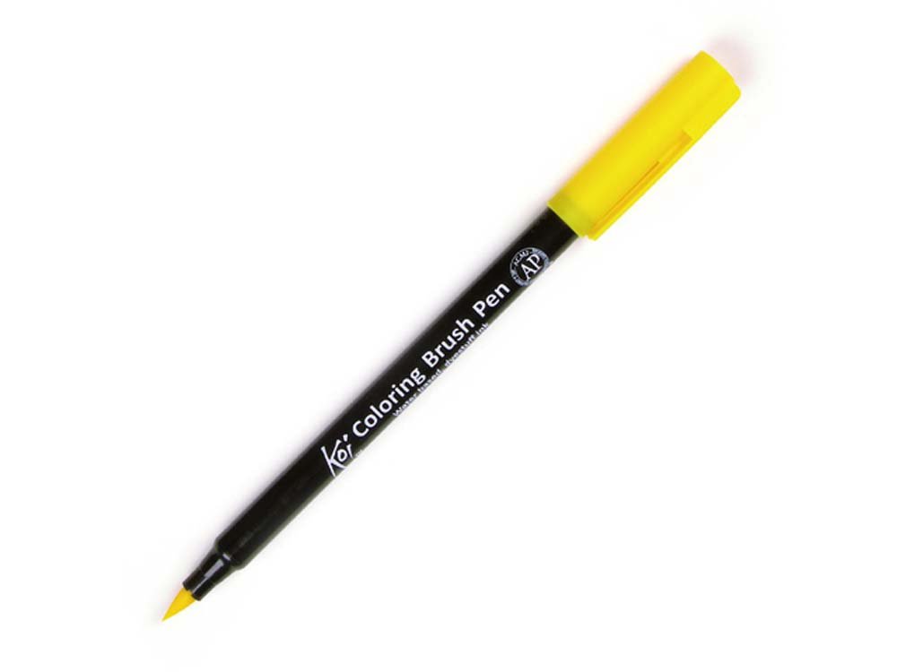 Koi Color Brush - Yellow - Fiberpenne, Penne, Penne, kridt & tusch