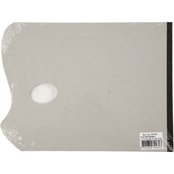 Engångspalett - vit - 31 x 23 cm - 40 ark Engångspalett - vit - 31 x 23 cm - 40 ark