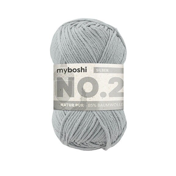 Myboshi No.2 - 50 g - Sølv - Myboshi garn, Garn, Strikke, hækle, knytte og væve