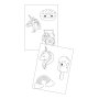 Set med 6 broscher i krympplast, kawaii-tema Set med 6 broscher i krympplast, kawaii-tema