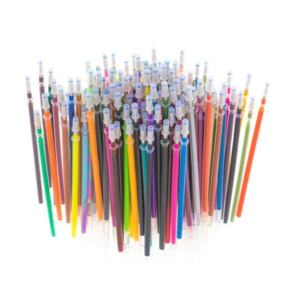 Gelpenner i etui, 120 stk. med 120 refiller