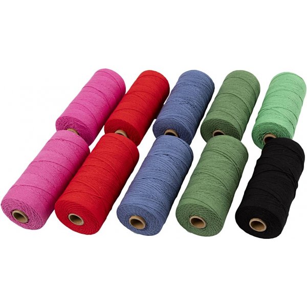 Knytgarn - starka färger - 10 x 220 g Knytgarn - starka färger - 10 x 220 g