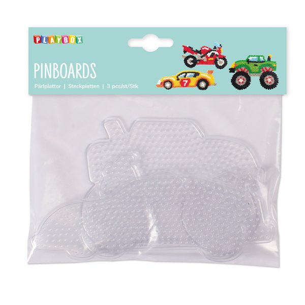 P�rlplattor Fordon 3-pack - Transparenta former