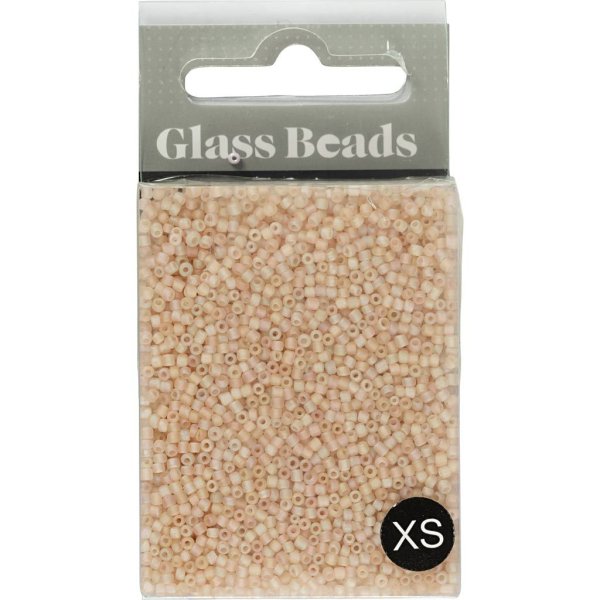 Rocaillep�rlor matt frozen 1,7 mm Beige 25 g