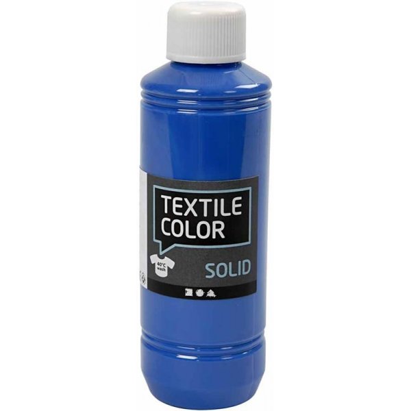 Textile Solid textilfärg - briljantblå - täckande - 250 ml Textile Solid textilfärg - briljantblå - täckande - 250 ml