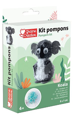 Gör-det-själv-kit för pompom - koala Gör-det-själv-kit för pompom - koala