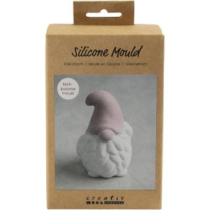 Silikonform Julenissen 10 cm Matt Transparent - 1 stk.