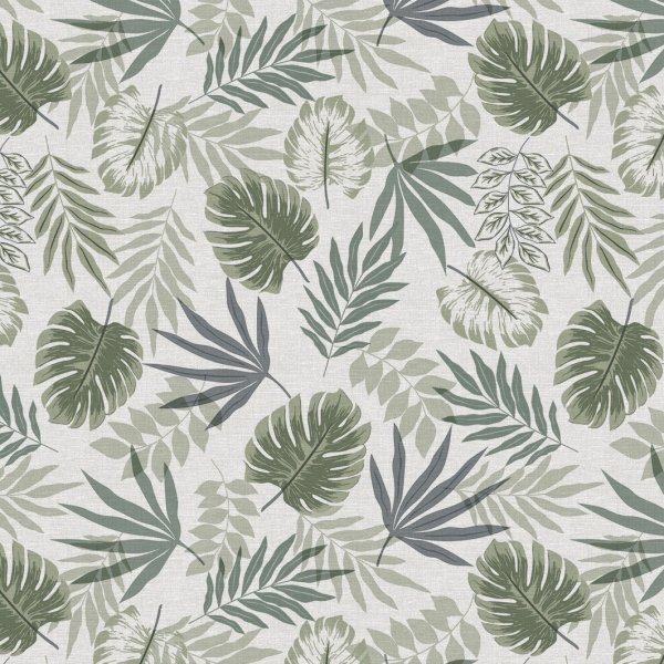 Vaxduk med djungel motiv - Gr�n