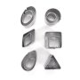Mini kakmått i metall, 12 geometriska former Mini kakmått i metall, 12 geometriska former