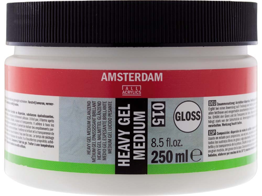 Amsterdam Heavy gel medium - 250 ml - Akrylmedier, Malermedium, Fernis og kunstner medier til kunstmaling