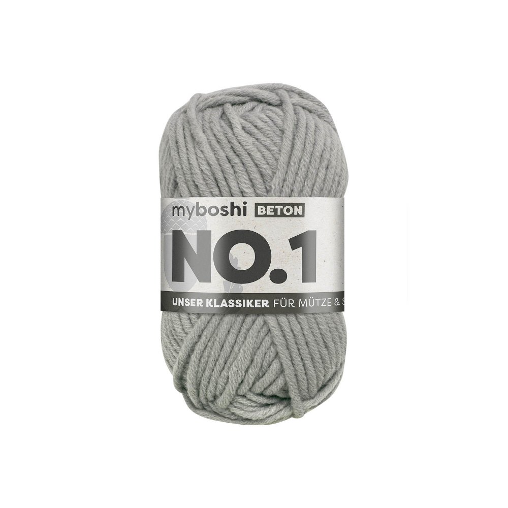 Myboshi No.1 - 50 g - Beton - Myboshi garn, Garn, Strikke, hækle, knytte og væve