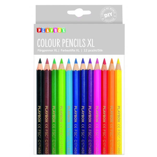 F�rgpennor 12 st tjocka