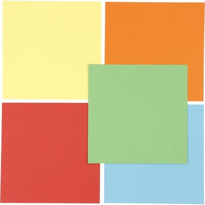 Origamipapir - blandede farger - 15 x 15 cm - 5 x 10 ark