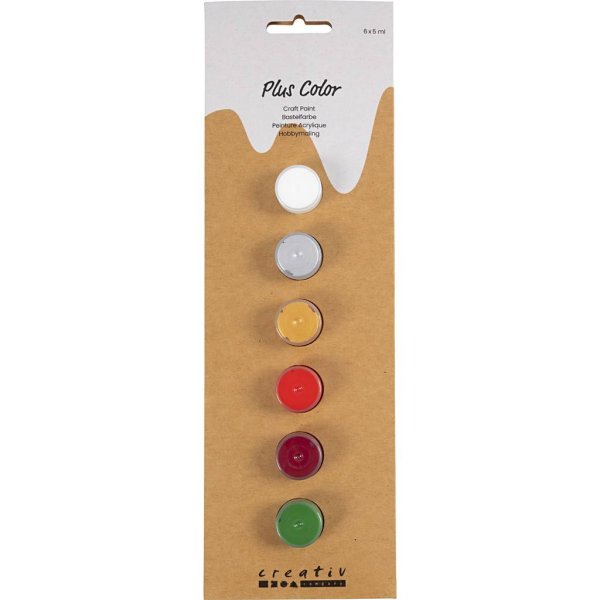 Akrylfärg Plus Color julfärger 6x5 ml - Set Akrylfärg Plus Color julfärger 6x5 ml - Set