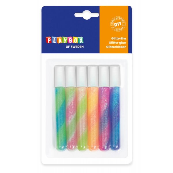 Glitterlim Randig - 6 st Glitterlim Randig - 6 st