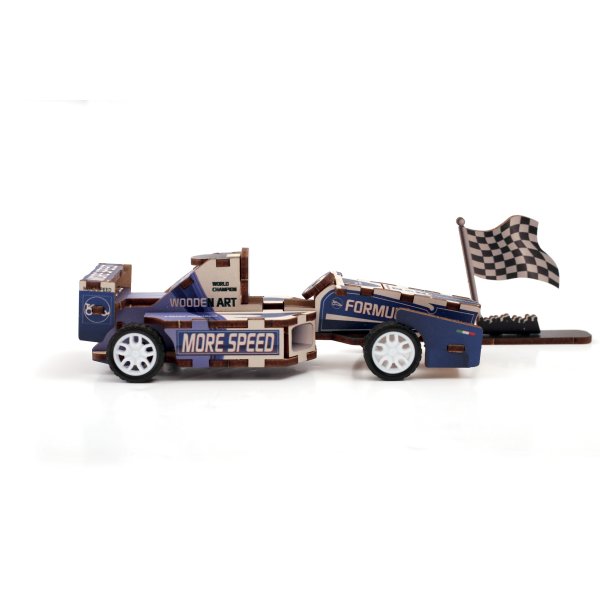 3D-modell i tr� - Racerbil