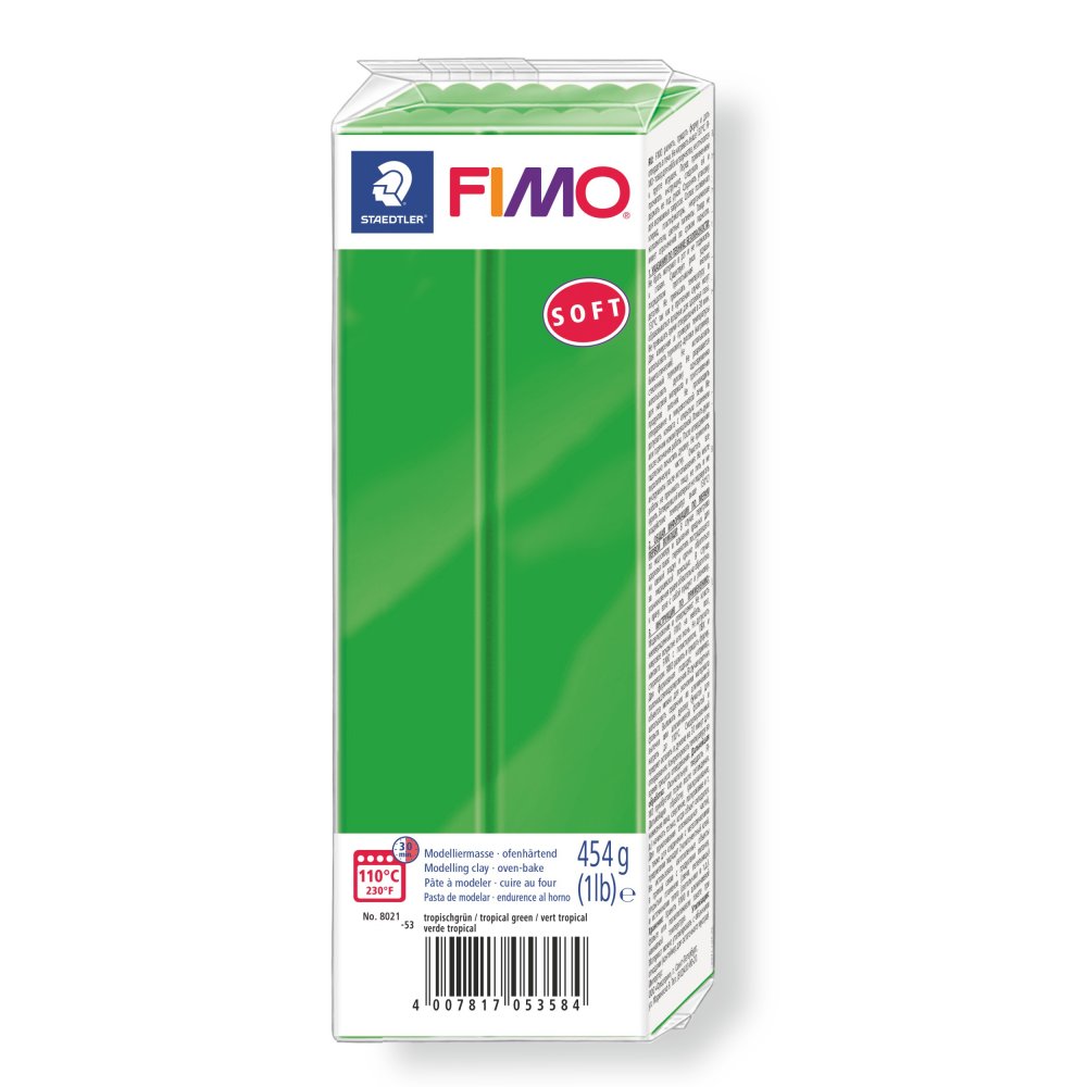 ModellervoksFimo Soft 454 g - Grøn - Fimolera, Modellere, Hobbyartikler til børn, Hobbymateriale, Håndværk