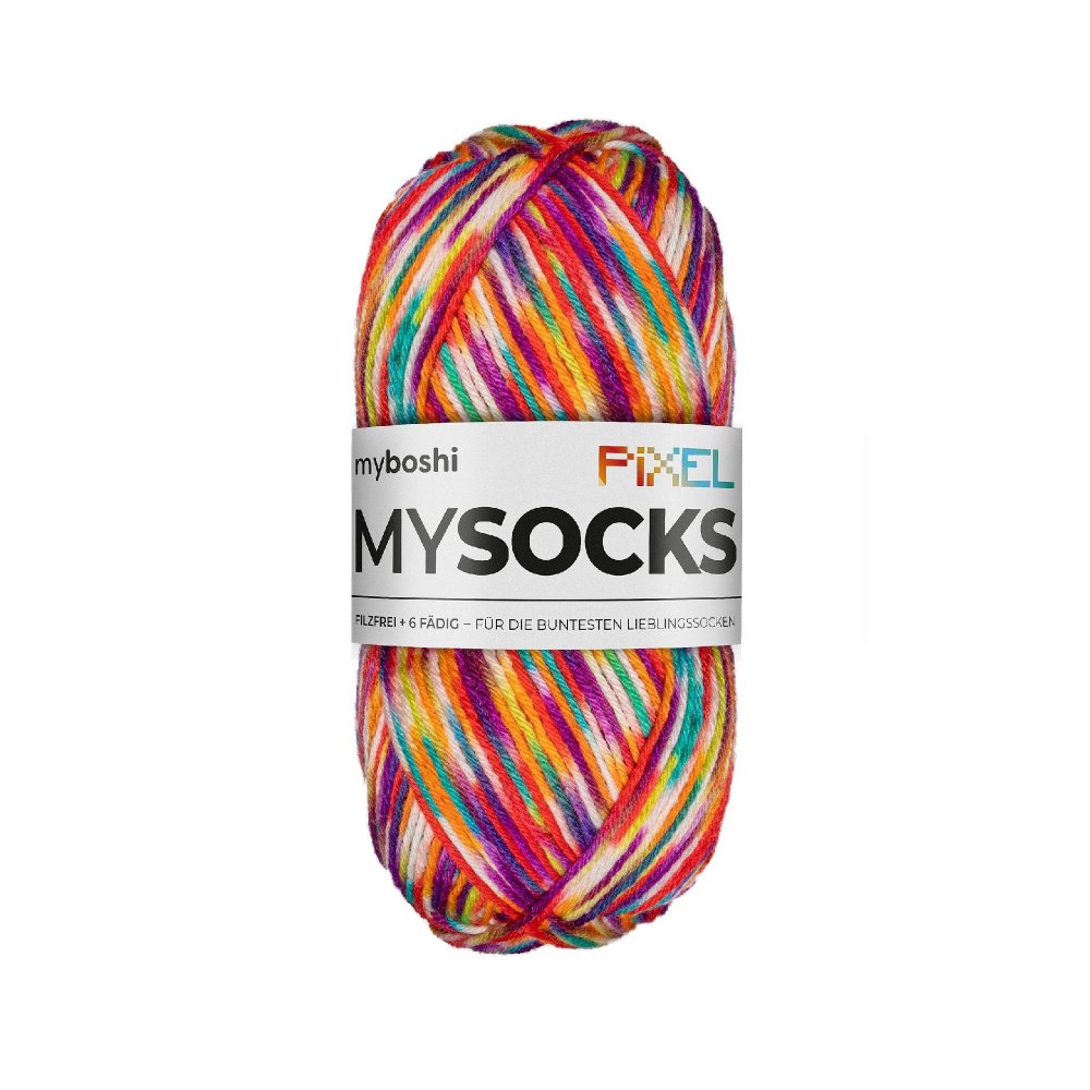 Myboshi Mysocks Pixel - 150 g - Spark - Myboshi garn, Garn, Strikke, hækle, knytte og væve