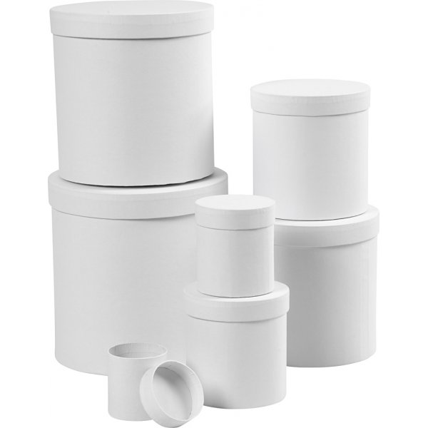 Askar - vit - runda - 7 st Askar - vit - runda - 7 st