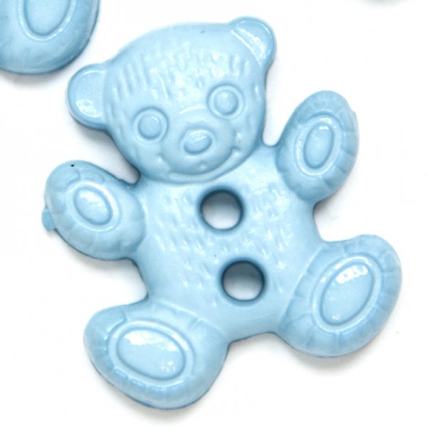 Knapp Bamse 2-hull 16 mm 4 stk - Bl