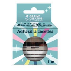 Självhäftande spegelband facetterat - silver Självhäftande spegelband facetterat - silver
