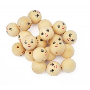 Träkula ansikte 22 mm - 20-pack Träkula ansikte 22 mm - 20-pack