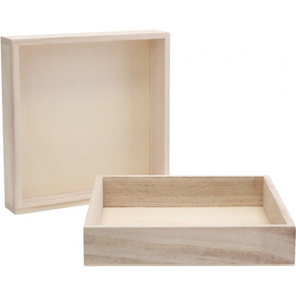 Träramar med kant - 6,2x16,2x3 cm - 10 st Träramar med kant - 6,2x16,2x3 cm - 10 st