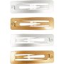 H�rsp�nne metall 58 x 16 mm Guld och Silver 4 st