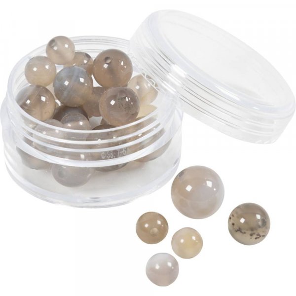 Agatp�rlor transparent gr� 10x10-15x6 mm - 28 st.