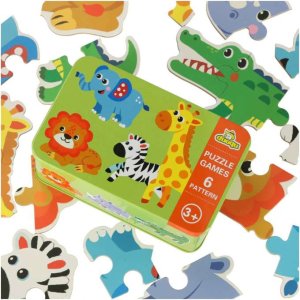 Pussel Safari Djur i Pl�task 25 Bitar 6 Motiv