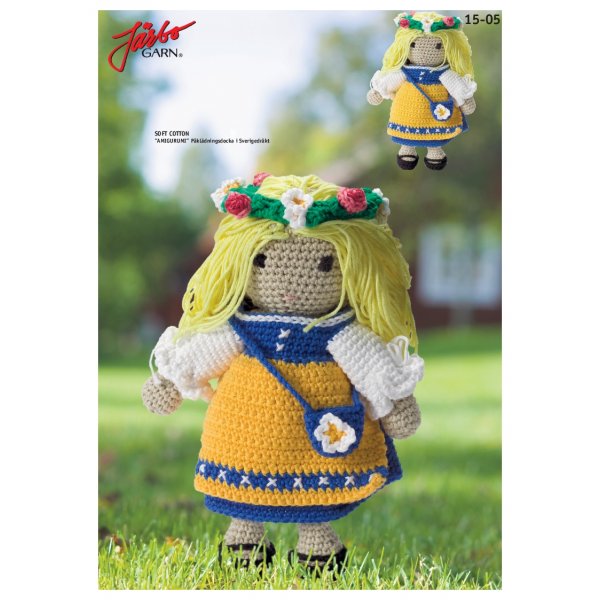 Hklemnster - Pkldningsdukke i nationaldragt \\\"Amigurumi\\\"