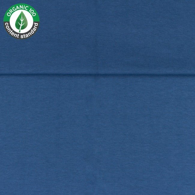 Mansjettstoff - Bio - jeans blå - Linningsbånd, Klestoffer, Tekstiler