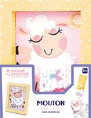 Ram med 2 kort för dekoration med pompoms Ram med 2 kort för dekoration med pompoms