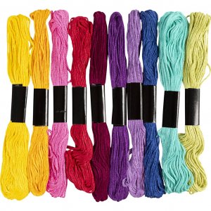 Broderitråd Merceriserad Bomull Mixade Färger 10×8 m Broderitråd Merceriserad Bomull Mixade Färger 10×8 m