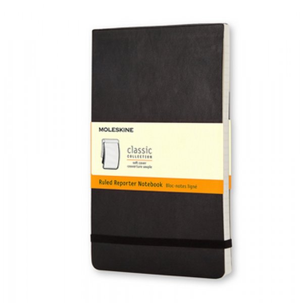 Reporterblock Classic Linjerad Soft cover - Svart
